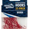 Jarvis Walker Chemically Sharpened Long Shank Hooks -Fishing Promotion Shop 910 JW Worm Hooks 25pk