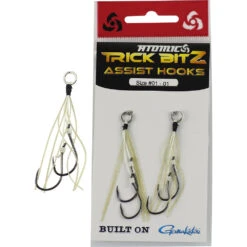 Atomic Trick Bitz Assist Hook Packs 14 Atomic Trick Bitz Assist Hook Packs -Fishing Promotion Shop atomic trick Bitz assist hooks gold fleck tackleworld kawana