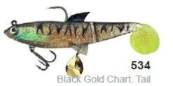 Molix Shad 140 -Fishing Promotion Shop black gold chart tail